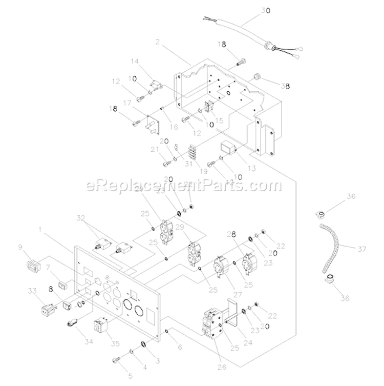 Page B Diagram and Parts List for 030337-0  Briggs and Stratton Generator
